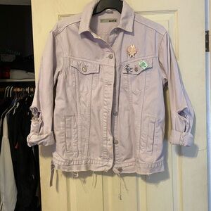 Topshop Moto Light Purple Jacket